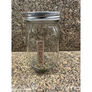 Erewhon Glass Jar 32 Fl Oz Mason Collectible Reusable Container w/ Lid